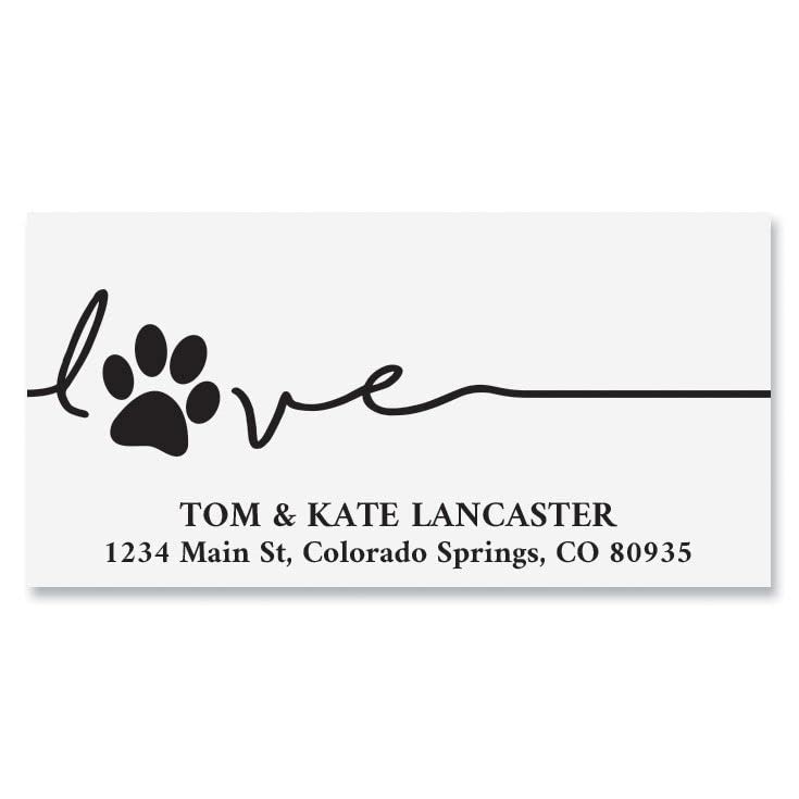 Colorful Images Puppy Love Pet Return Address Mailing Labels, Personalize with Name & Addresses, Set of 144 Self Adhesive, Easy Peel Flat Label Sheets