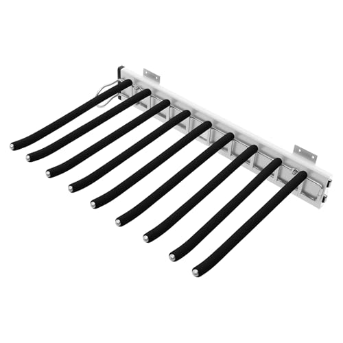 HazLope Étagère de rangement pour pantalons, penderie, organiseur de pantalons, support de pantalon peu encombrant, 9 tubes en acier inoxydable et aluminium,...