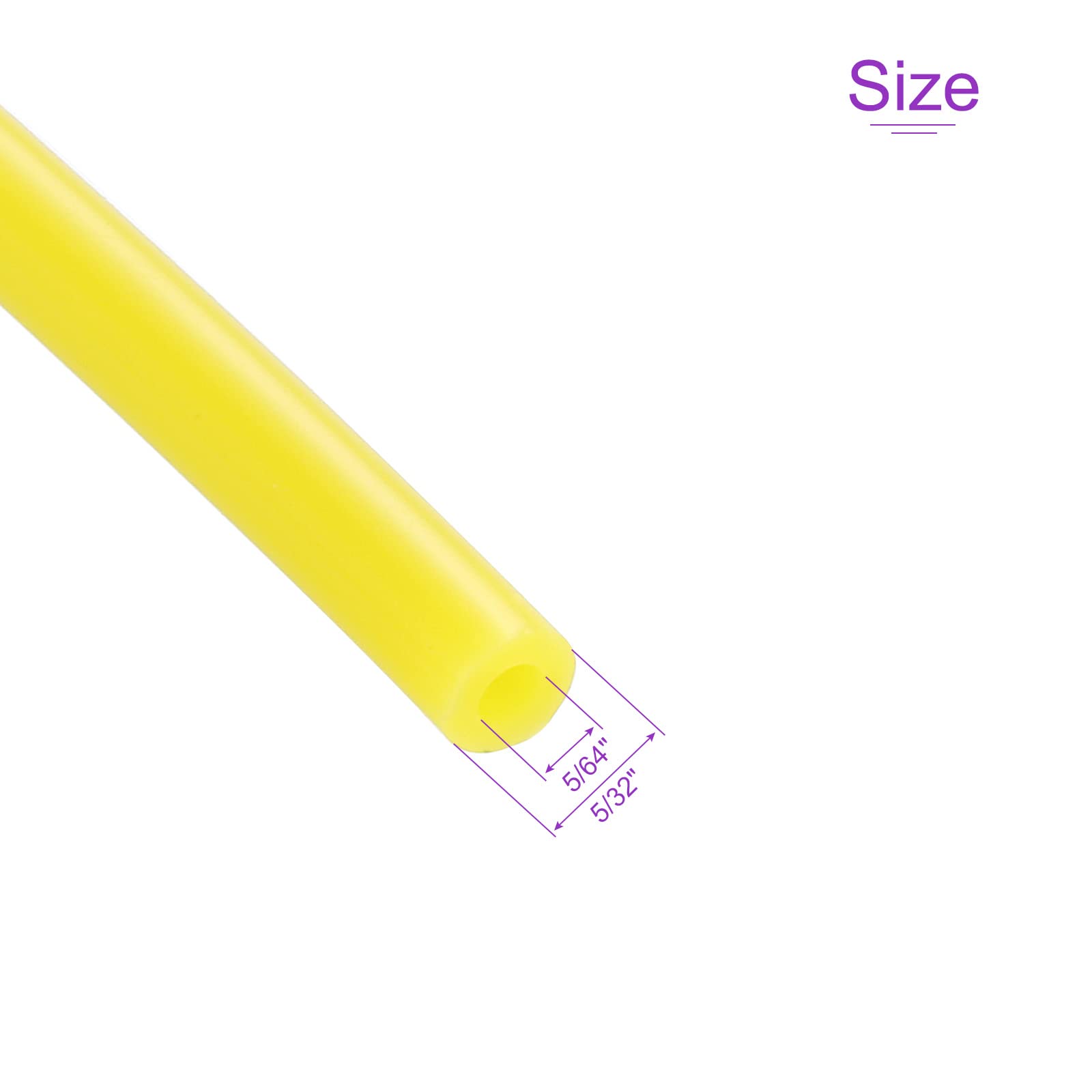 Tubo Silicone Giallo 8x10mm - 1 Metro, Per Irrigazione Giardino, Alta Temperatura (-60&deg;C A +220&deg;C)