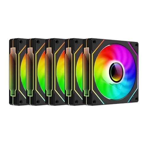 Ventilateur de boîtier d'ordinateur UF-1 12 cm ARGB 4 broches PWM lot de 5 noir