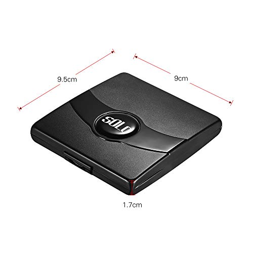 Andoer Caixa porta-estojo de palhetas pretas ABS 8 unidades Capacidade para palhetas de saxofone e c