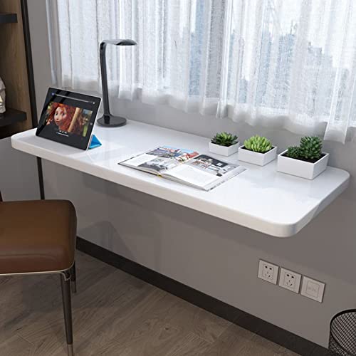 Mesa plegable resistente montada en la pared para cocina y comedor, escritorio flotante de pared para cuarto de servicio, mesa de lavandería, mesa de hoja caída, capacidad de carga de 70 kg, color