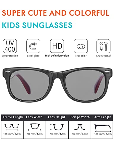 Image of Flexible Kids Sunglasses Polarized Unbreakable Toddler Sun Glasses for Baby Boys and Girls UV400 with Case, Age 2-8