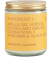 Anecdote Candles 'Wanderlust' Coconut Soy Wax Candle | Premium Hand Poured & Long Burning | Manda...
