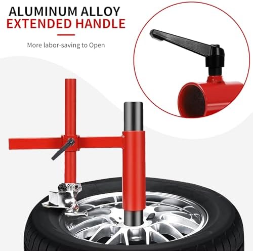 Manual Tire Changer Kit with Duck Head Adapter, Silver Cone, Fits Most Car Tires for 16-21in Tires — view 2