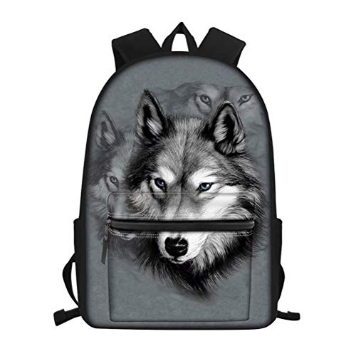 Nopersonality Mochila escolar para niños  diseño de perro y gato perezoso con estampado