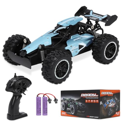 Coche teledirigido, 2,4 GHz RC Auto 1:18 Proportional RC Buggy 2WD 29KM/H All Terrain Offroad Monster RC Truck, RC Truggy RTR todoterreno, juguete teledirigido para niños y adultos