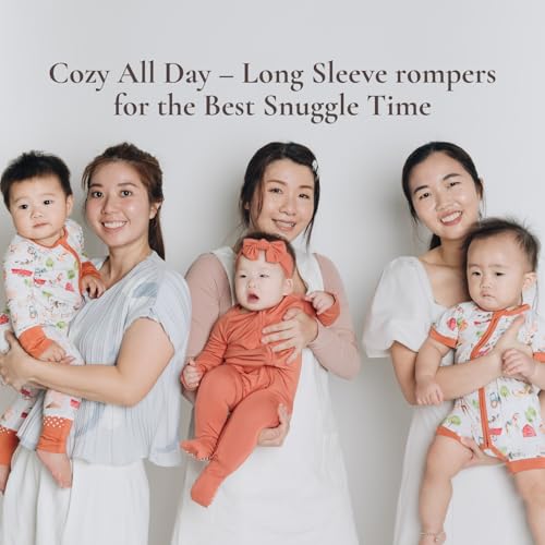 Viscose from Bamboo Baby Pajamas – Long Sleeve Onesie Baby Romper Zipper Pajamas Mittens & Footies Toddler Pjs4