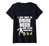 Photo Gallery donna drink beer play basketball drinking baller player men women maglietta con collo a v Photo Gallery donna drink beer play basketball drinking baller player men women maglietta con collo a v