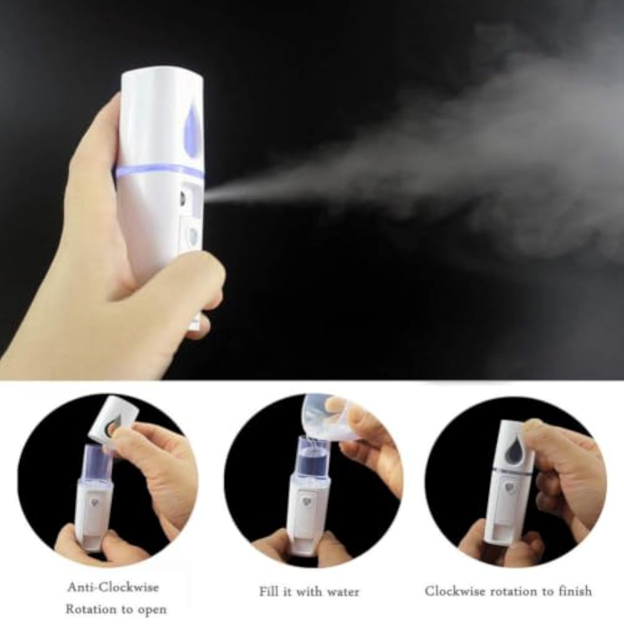 Portable Facial Steamer for Face, Nano Mist Vaporizer