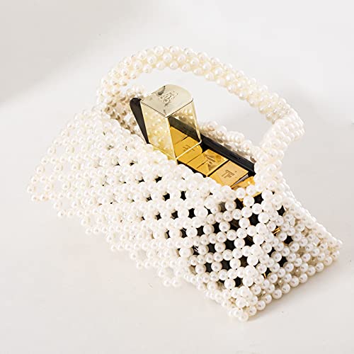 Grandxii Clutches Pearls Purses Handbag-Handmade Small Bucket Bag - Image 7