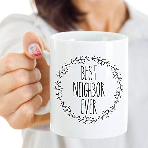 Miniatura 2 de CAE Design Co Taza de café Best Neighbor Ever - Nicest Nextdoor Neighborhood Friend - Secret Santa Christmas Moving Away New Hello Next Door Cup
