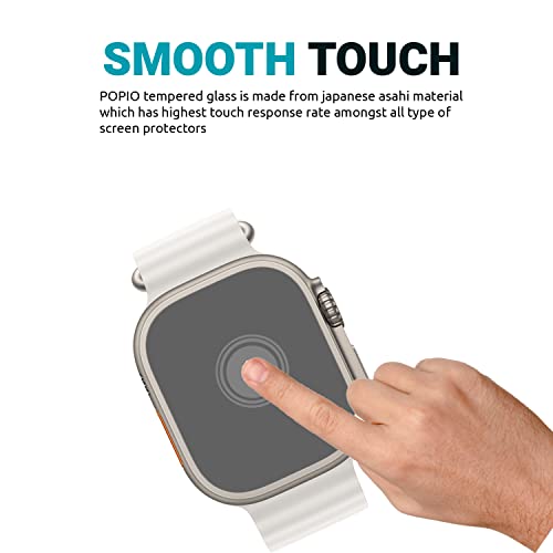 Image of POPIO Military-Grade Gorilla Tempered Glass for Apple Watch Ultra 3 /2 /1 (Pack of 2)