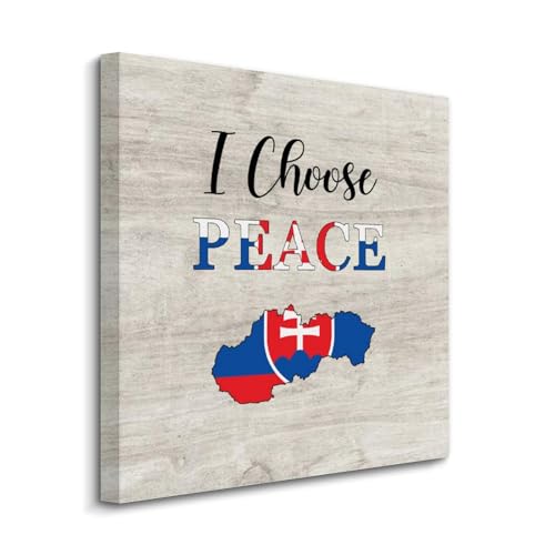 Lienzo decorativo 'I Choose Peace' de Eslovaquia, el regalo de boda más original