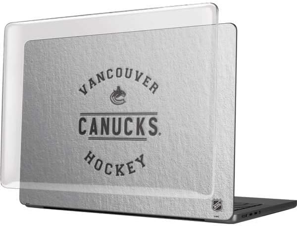 Skinit Case + Skin Compatible with MacBook Pro 14in (2021) - Officially Licensed NHL Vancouver Canucks Black Text Design