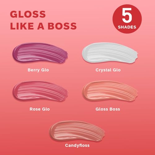 Image of JAQULINE USA Glossalicious Lip Gloss | Glossy Finish | Nourishing with Jojoba Oil & Shea Butter | Lightweight & Non-Sticky | Hydrating Moisture | Vegan & Cruelty-Free | Candy floss, 3.5ml