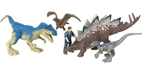 Mattel Jurassic World Dominion Chaotic Cargo Paquete de 5 mini