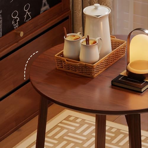 Table d'appoint de canapé stable et robuste en bois au design rétro élégant - 8