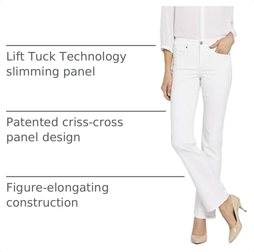 NYDJ Women's Marilyn Straight Denim Jeans, Optic White, 18 - image 4