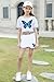 Betusline Girls Short Sets, Short Sleeve Fashion Top Summer Butterfly T-Shirt and Shorts Clothing Sets 2 Piece Outfits, White,4-5T = Tag 120