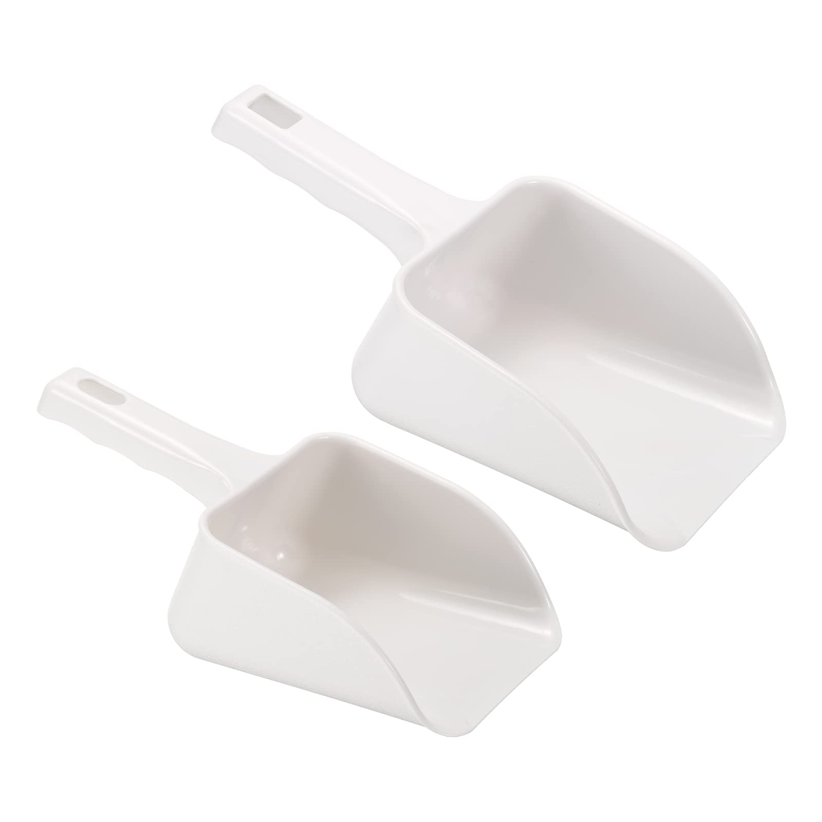 PATIKIL Ice Scoop, 1 Set ABS Plastic Small Ice Maker Flour Cereal Sugar Utility Handle Shovel for Home Kitchen White