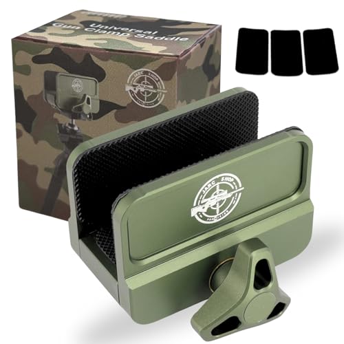 ABRAZADERA RIFLE para TRIPODE CAZA - Soporte Horquilla telescopica caza universal y mordaza banco de tiro - Construccion banco tiro para rifle y tripode para caza - Tripode para rifle de caza mayor.