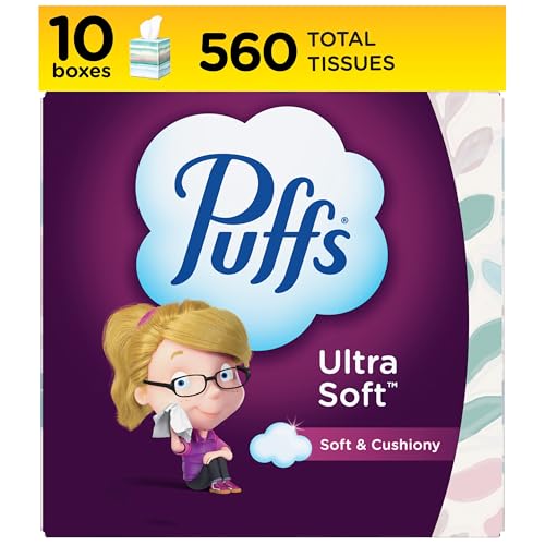puffs ultra soft non-lotion tissues 10 cubes 56 tissues per box