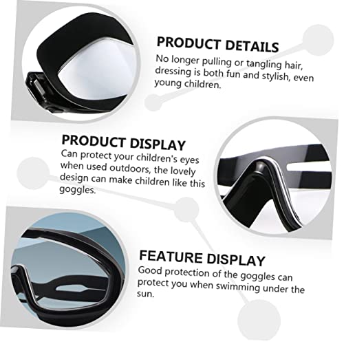 Lunettes pour bébé anti infiltration d'eau avec bouchon d'oreille intégré noir