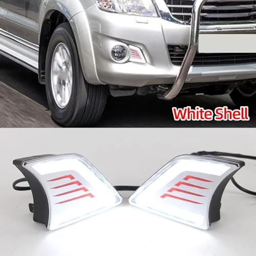 Lámpara de señal LED DRL para Toyota Hilux Vigo 2012 2013 2014 2015 con luz diurna 5