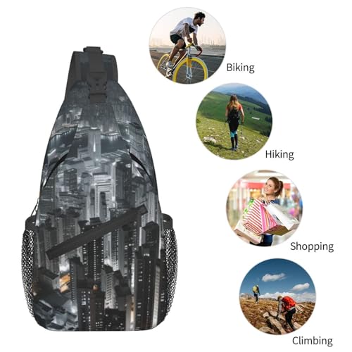 Bolso Cruzado Para Hombre Mochila Tirante Diagonal Negra miniatura 6