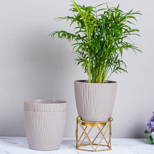 Nurturing Green® Set of 3 Self Watering Pots for Home, Decor & Garden