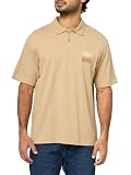 HUGO, Split Logo Polo Shirt, Pumice Stone, L