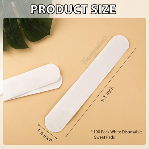 Image of Framendino, 100 Pack Disposable Sweat Pads Golf Hat Liner Cap for Makeup Sports