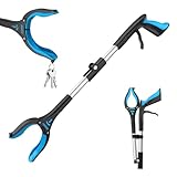 Kekoy 26inch Grabber Reacher Tool for Seniors, Foldable Reacher Grabbers Pickup Stick with Anti-Slip 360° Rotating Jaw, 4