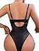 Lilosy Sexy Lace Up Floral Garter Underwire Teddy Bodysuit Lingerie Belt Women Top One Piece PU Black Large