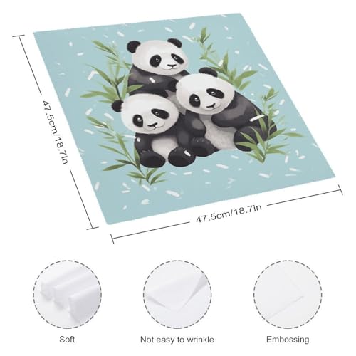 Servilletas de tela cuadradas de poliéster Floral pack 4 piezas miniatura 2