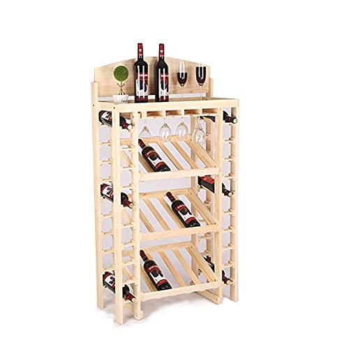 Soporte para botellas de vino de bambú 3 niveles