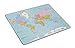 Durable World Map Desk/Work Pad, 15-3/4