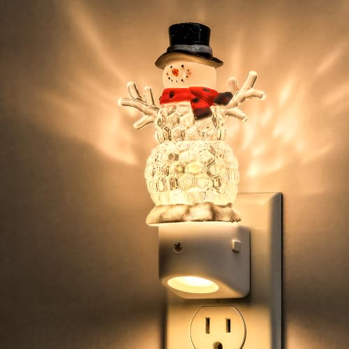 DORESshop Christmas Night Light,Snowman Kids Night Light,RGB Dusk to Dawn