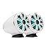 2 KICKER KMFC65 6.5" 195w White Marine LED Speakers+Surface Mount Pods 46KMFC65W