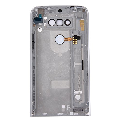 Tapa de batería para LG G5 gris plata de metal con repuesto de botón 3