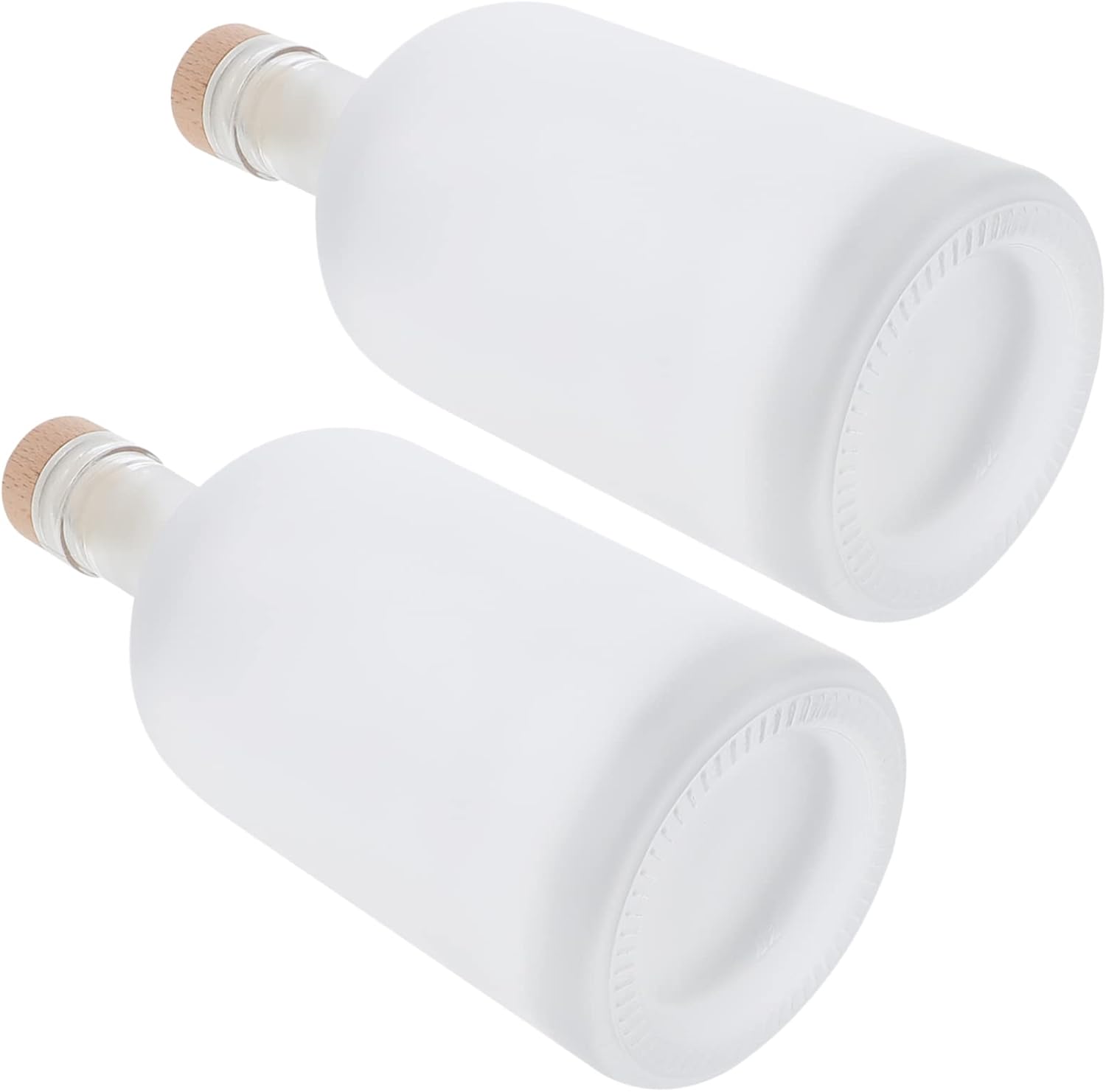 Cabilock 2Pcs Exquisite Wine Bottles Fruit Wine Cocktail Bottles Frosted Design Space Saving Reusable for Home Brewing