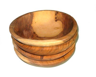 Madera de olivo ensalada de fruta Snack cuencos conjunto de 4 – 20,32 cm 20 cm de comercio justo