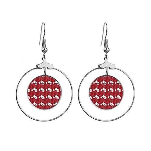 Boucles d'oreilles cercle de Noël rouge à offrir pour un cadeau inoubliable