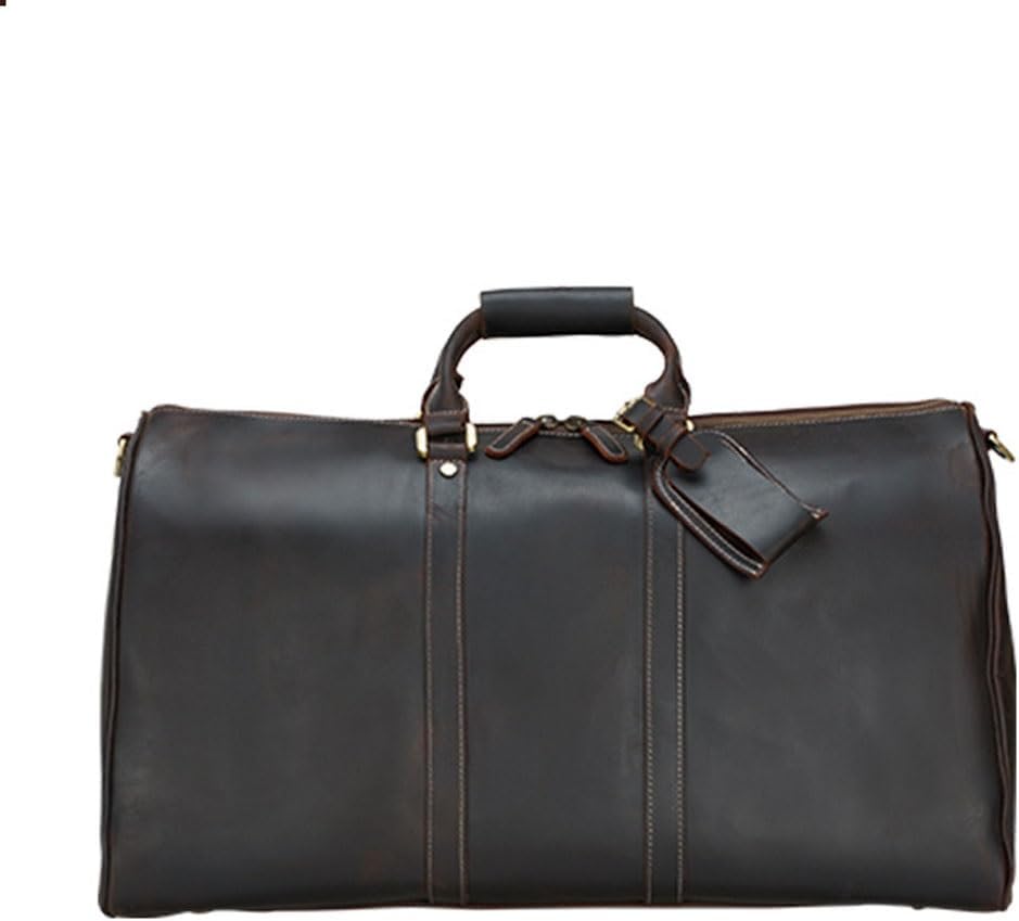 European and American men's leather travel bag retro handbag large capacity single shoulder crossbody