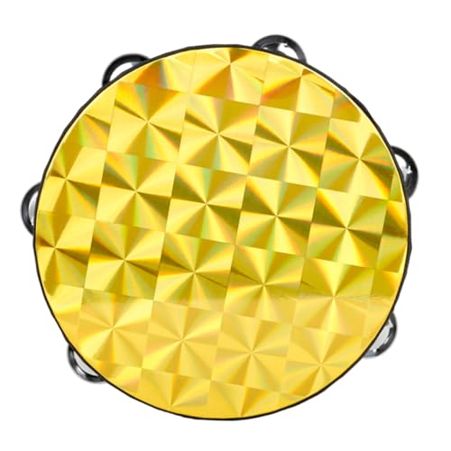 Toddmomy Double Row Percussion Tambourine Handheld Music Instrument for Adults for Parties Ktv and Rhythm Training