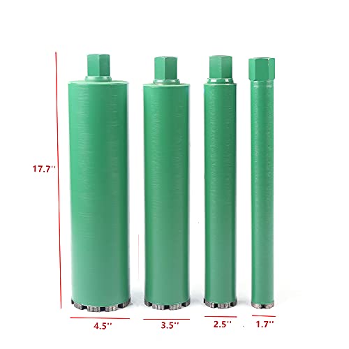 Wet Diamond Core Drill Bit Set 1.7\'\', 2.5\'\', 3.5\'\', 4.5\'\' for Brick Concrete Block Granite Marble Hole Saw Drilling Coring, 4pcs/set (1.5\'\' 2.5\'\' 3.5\'\' 4.5\'\')