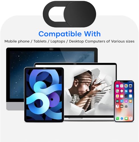 Image of Sounce Laptop Camera Cover Webcam Cover Slider Ultra Thin Privacy Protection Slide Blocker for Laptop PC MacBook Tablet Smartphone iPad iPhone All-in-One Desktop PS4 Strong (Pack of 10 Pieces)