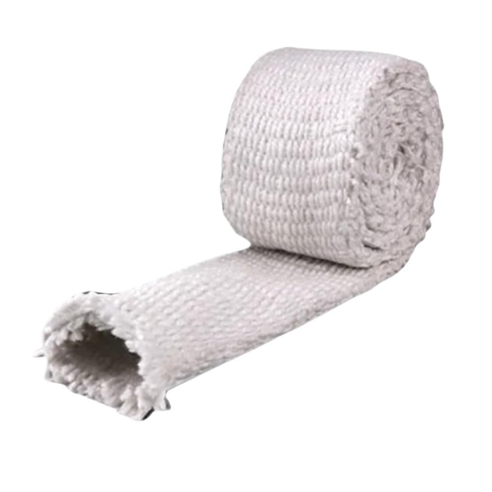 Corda in fibra di vetro per stufe, Guaina intrecciata in fibra ceramica for alte temperature, diametro 1 m. for cavo bianca da 20-80 mm 1pz | 65mm