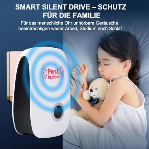 Skield Milbenstecker Reduziert Milben Effektiv, 4/8 Stück Effizientes Reduzieren von Milben Plug & Play Für Schlafzimmer & Wohnbereiche Leise Betrieb (4)
